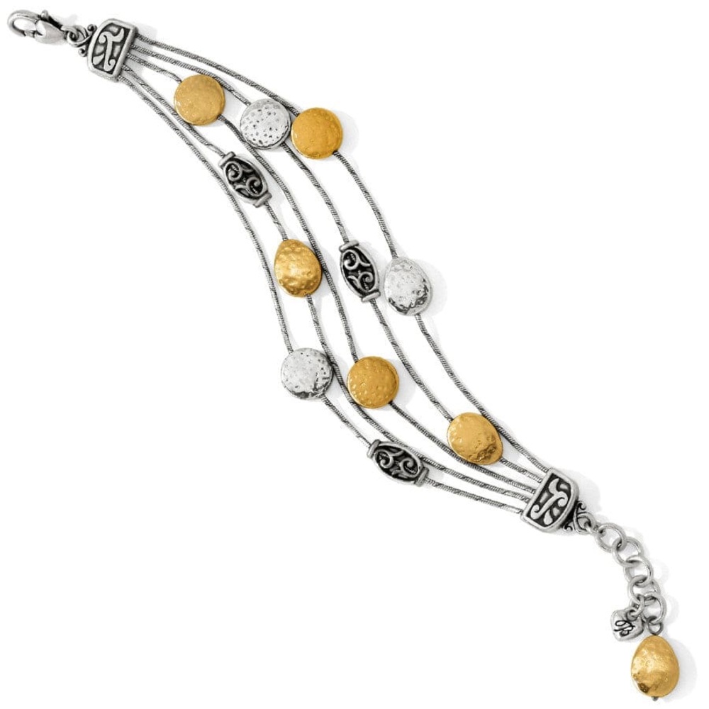 Brighton Mediterranean Two-Tone Hammered Brushed Gold & Silver Plated Bracelet